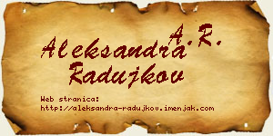 Aleksandra Radujkov vizit kartica
